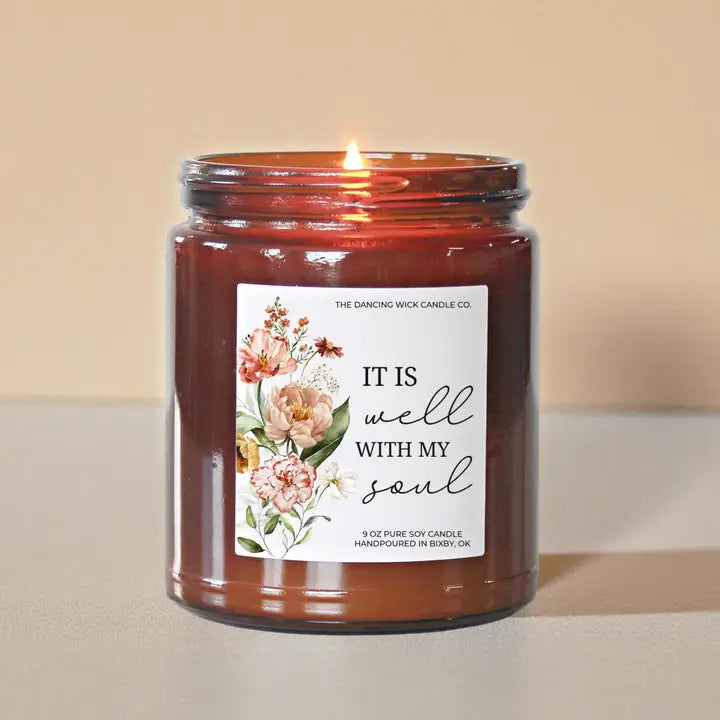 It Is Well With My Soul - Eucalyptus & Tea - 9oz Candle