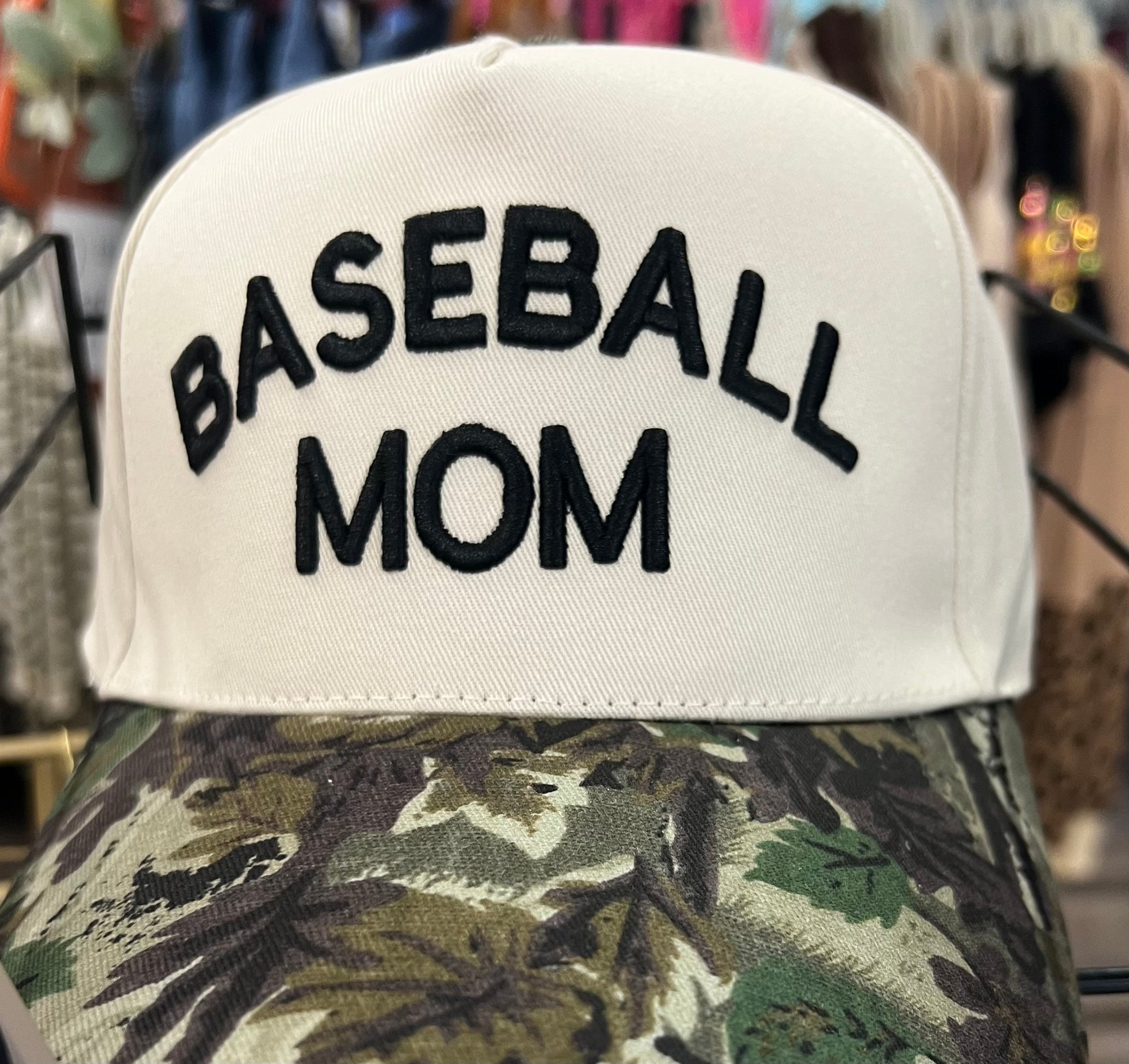 Embroidered "Baseball Mom" Trucker Hat