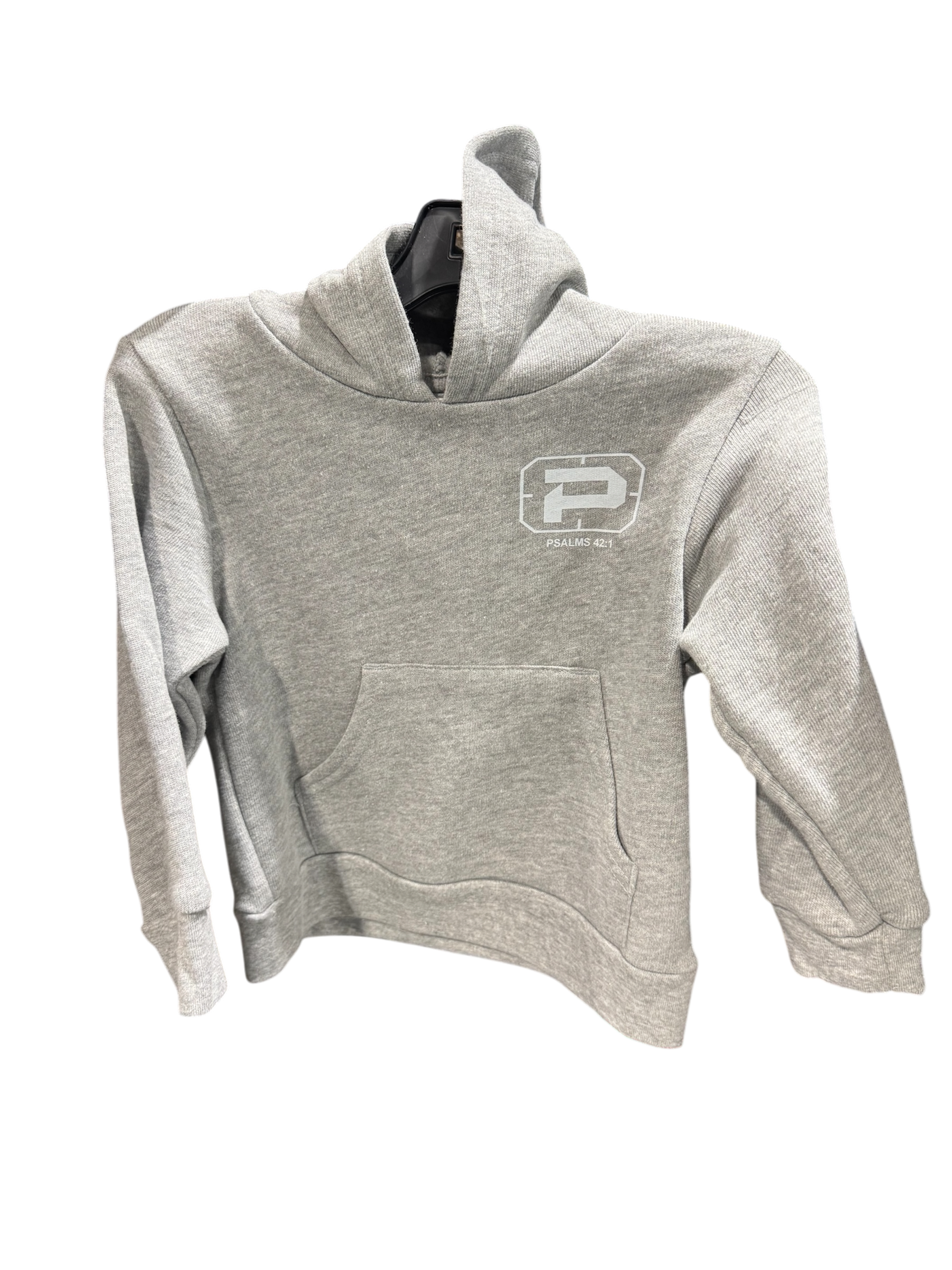 Toddler Phantom Old School Camo Cross/Verse (Psalm 42:1) Athletic Heather Grey Hoodie