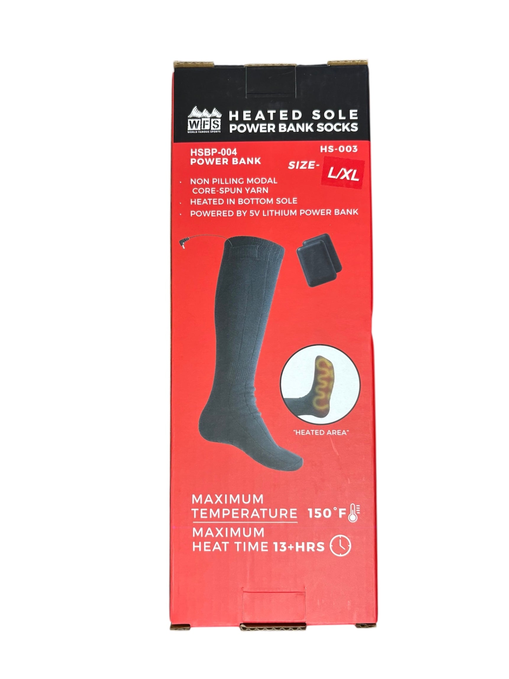 WFS Heated Sole Power Bank Socks