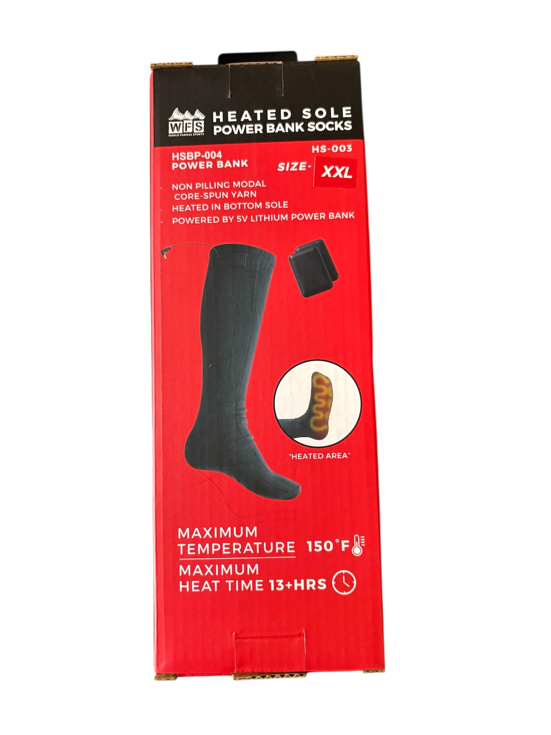 WFS Heated Sole Power Bank Socks