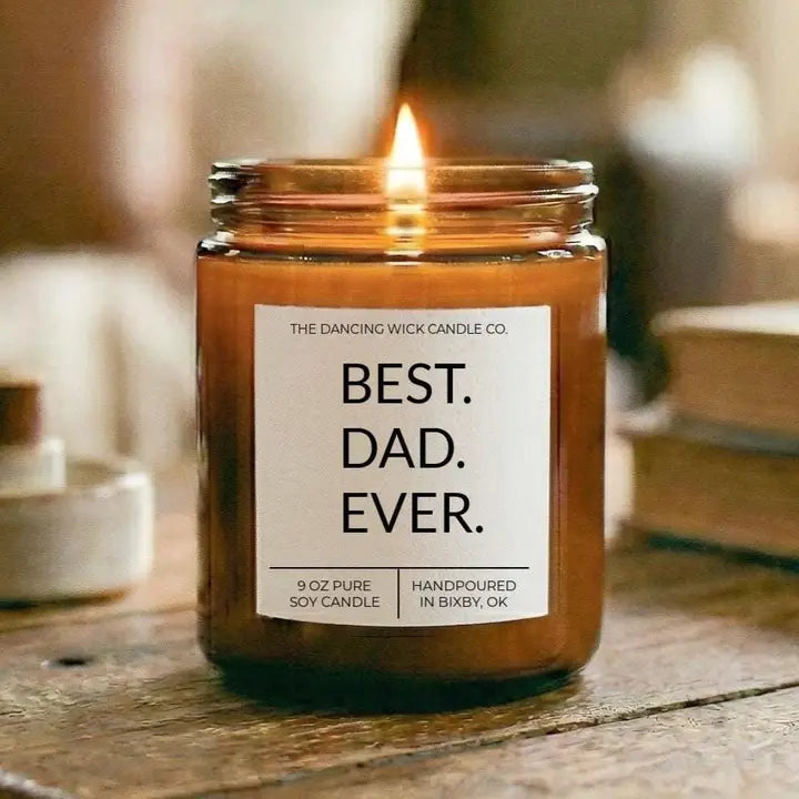 Best Dad Ever Father's Day 4oz Candle (Mahogany Teakwood)