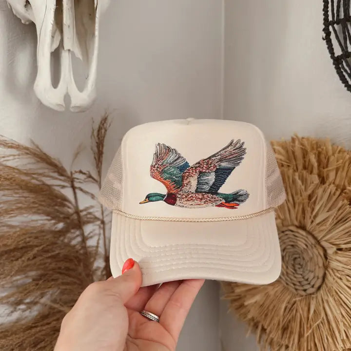 The Bedazzled Duck Hat - Sand