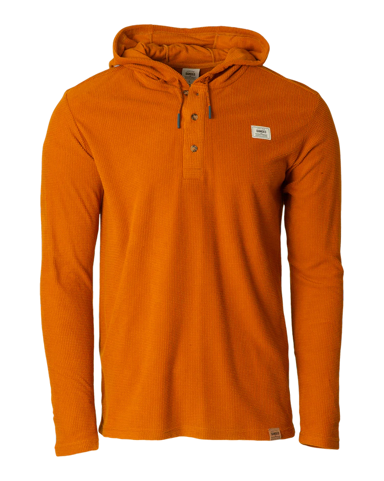 Banded Mason Hooded Henley Shirt