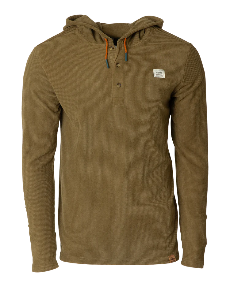 Banded Mason Hooded Henley Shirt