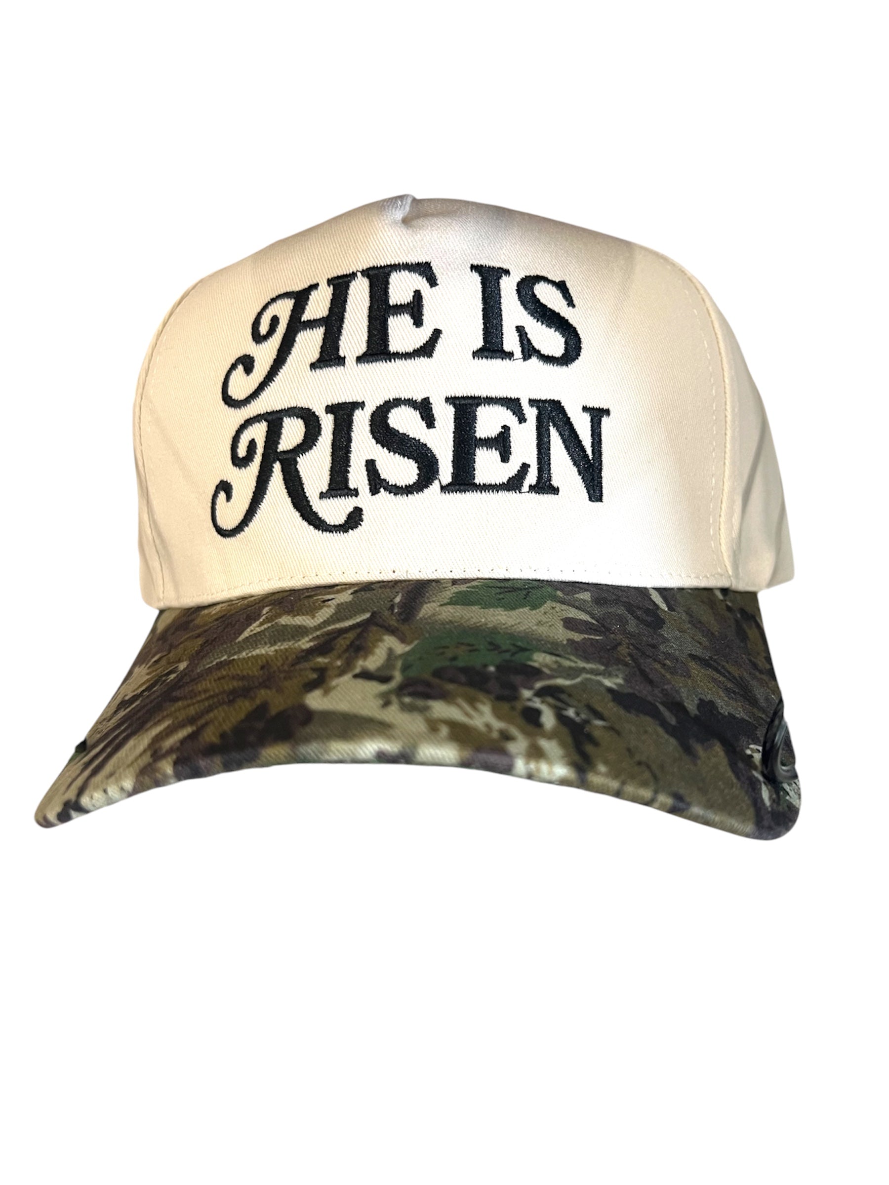 Embroidered "He is Risen" Trucker Hat