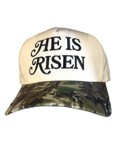 Embroidered "He is Risen" Trucker Hat