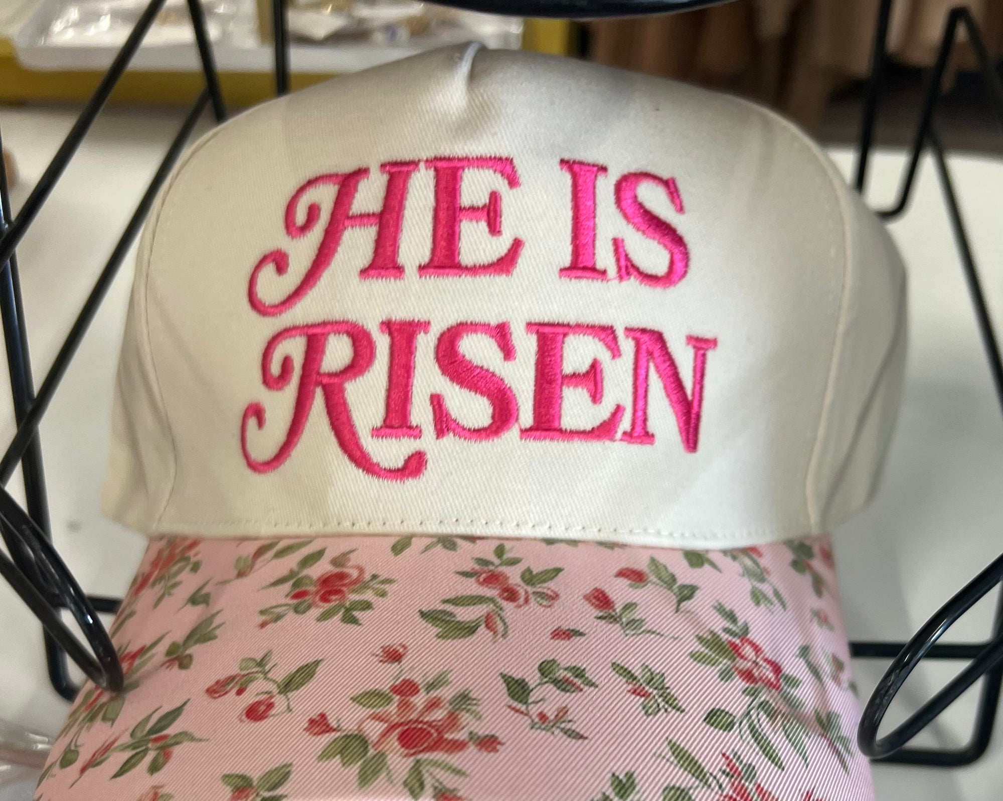 Embroidered "He is Risen" Trucker Hat