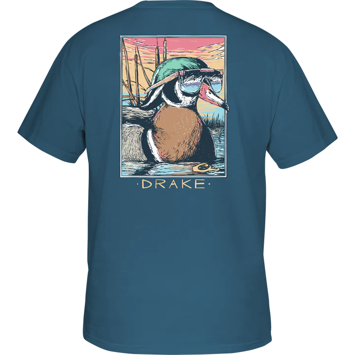 Drake Youth Pop Art Wood Duck Sunglasses T-Shirt