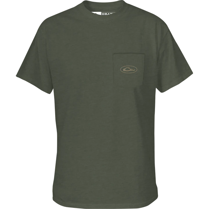 Drake Old School Oval T-Shirt (Kalamata Light Heather)