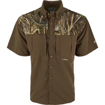 Drake EST Two-Tone Camo Flyweight Wingshooter's Shirt S/S !