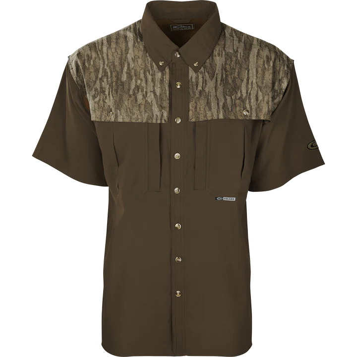 Drake EST Two-Tone Camo Flyweight Wingshooter's Shirt S/S !