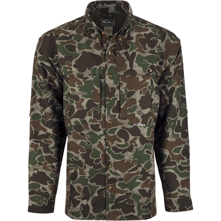 Drake EST Camo Flyweight Wingshooter's Shirt L/S !