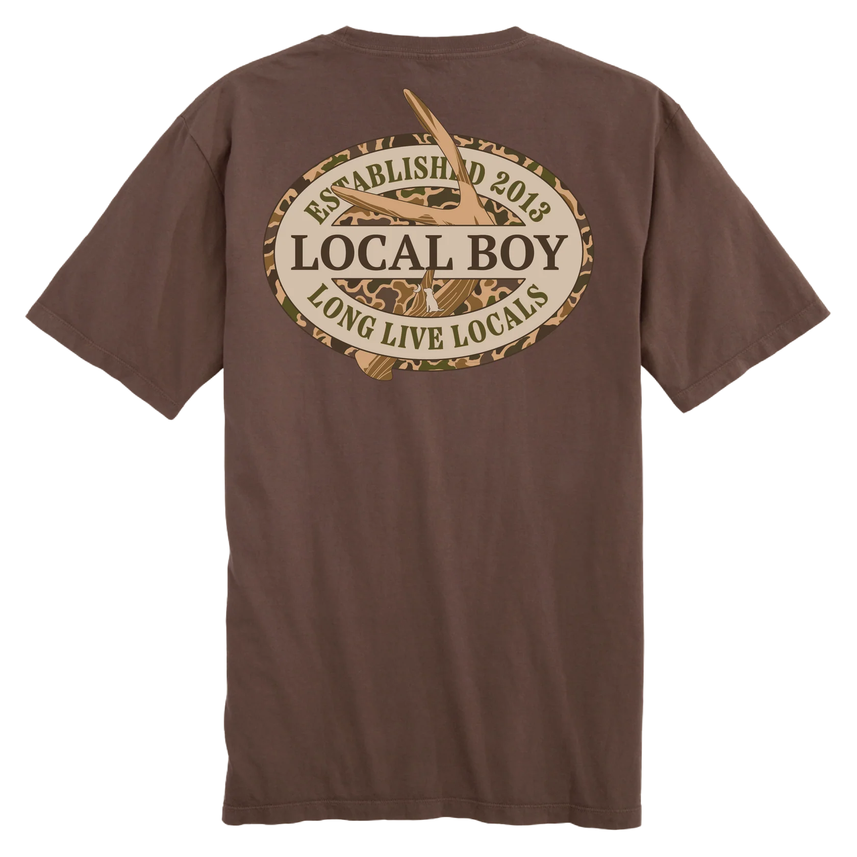 Local Boy Old School Antler Oval T-Shirts