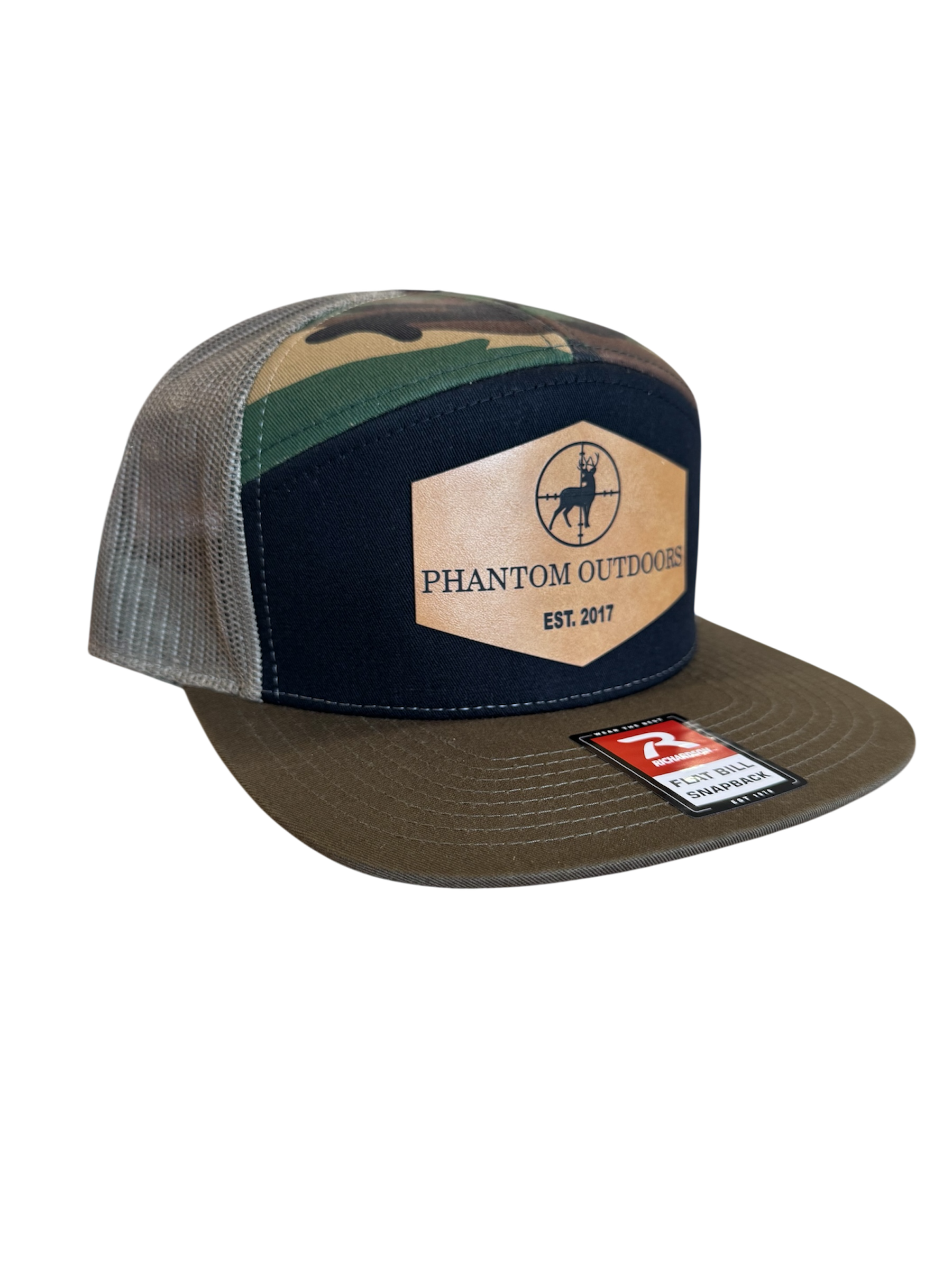 Phantom 'Kill Shot' Camo Leather Patch Hat