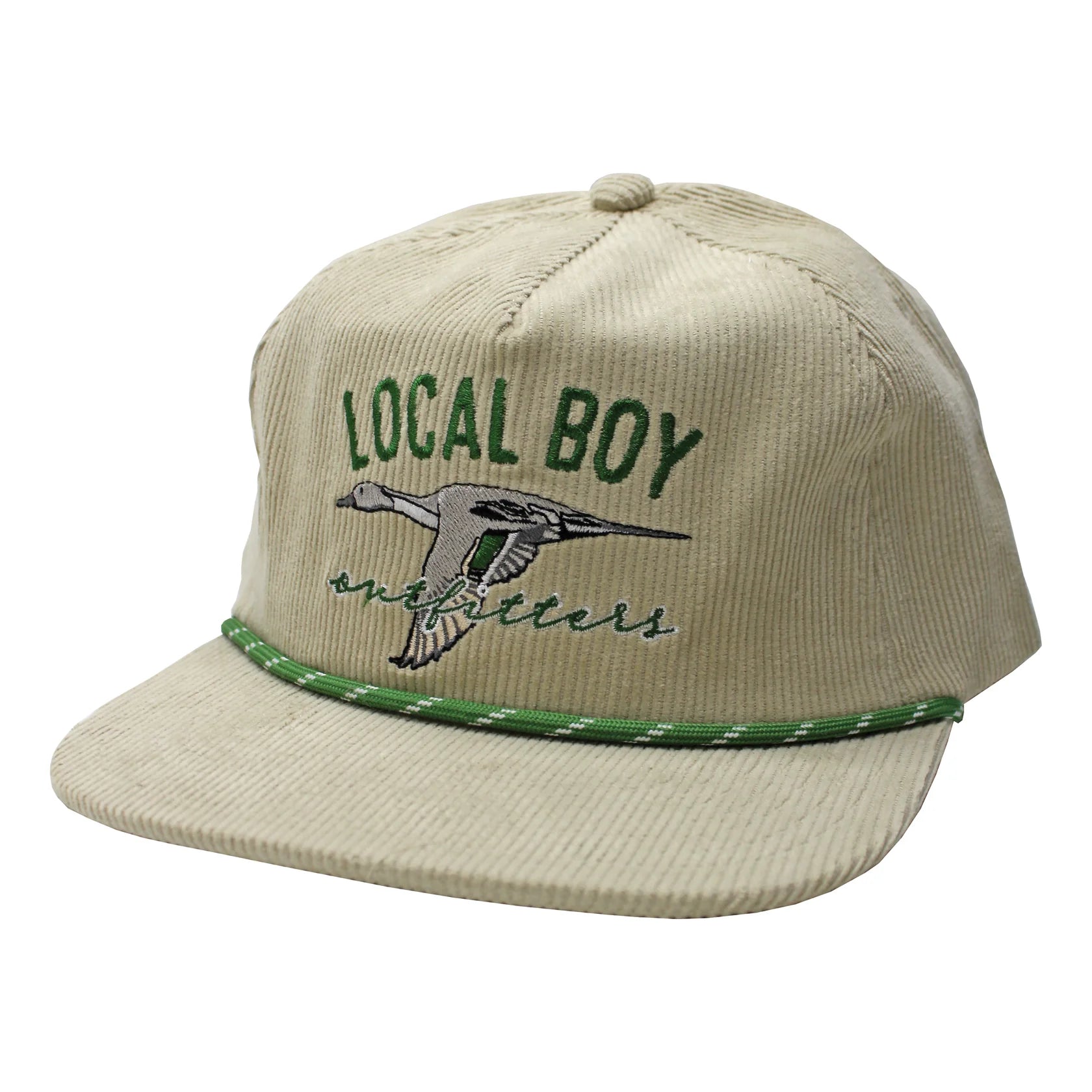 Local Boy Youth Luck Duck Corduroy Hats - Light Khaki