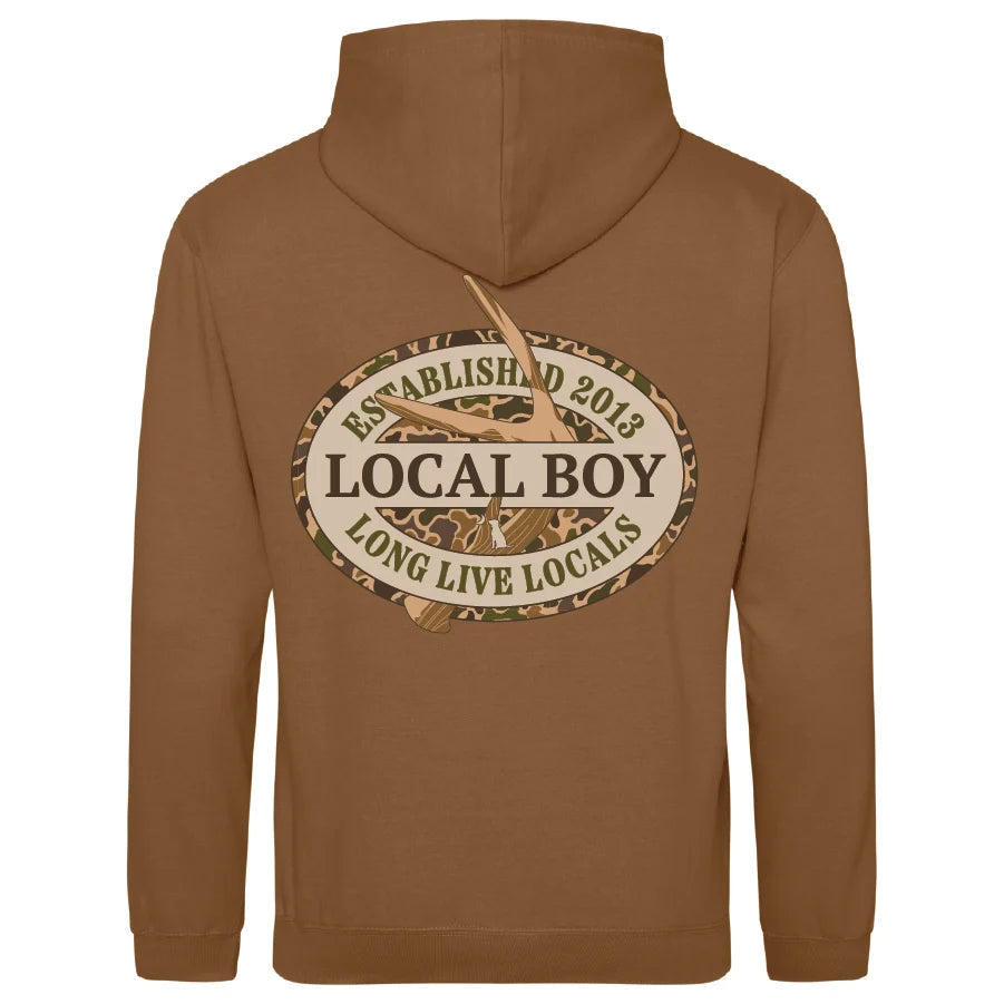 Local Boy Youth Brushwood Hoodie - Old School Antler Oval