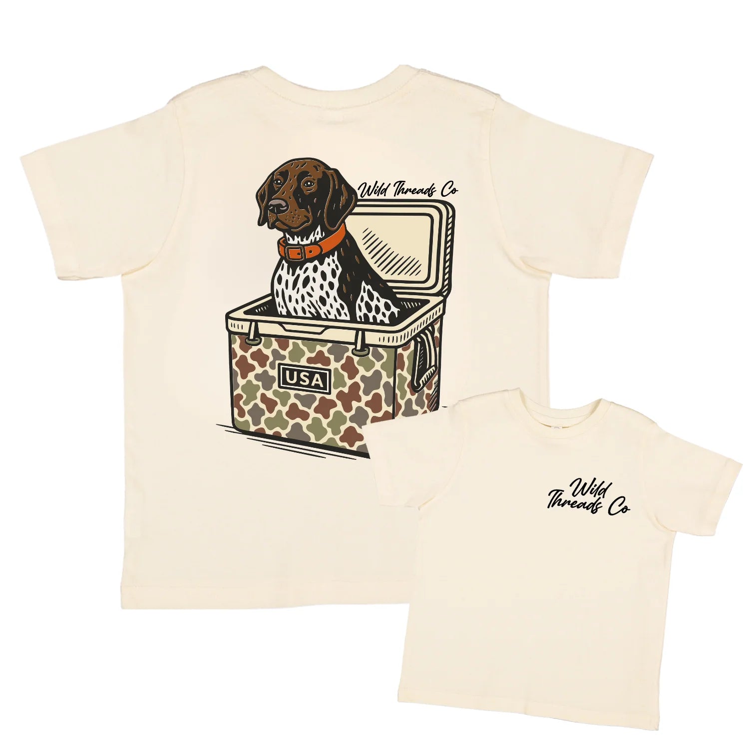 Wild Threads Hunting Dog Cooler Tee - Natural