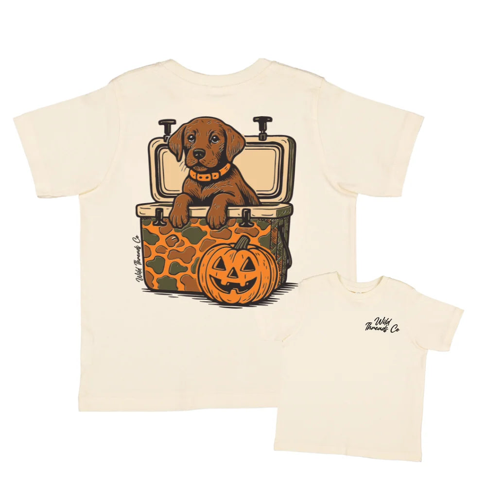 Wild Threads Hunting Dog Halloween Cooler T-Shirts - Natural