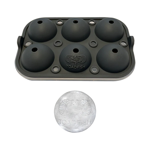 TOADFISH Silicone 6-Pack Ice Ball Freezer Tray