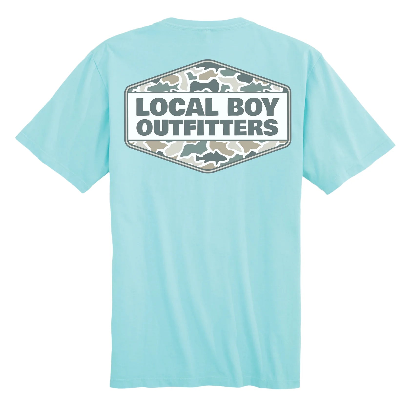Local Boy Fish Camo Diamond Crest T-Shirts