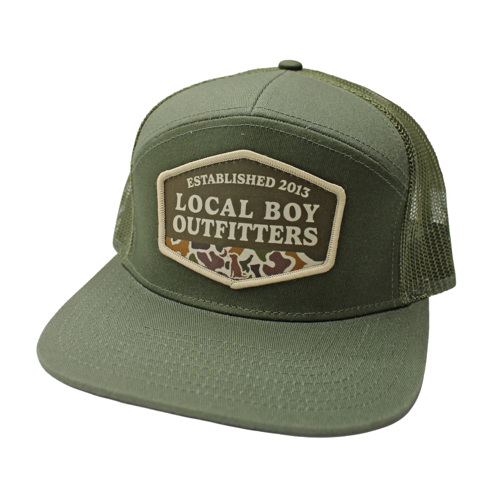 Local Boy Vintage Established Badge 7 Panel Hat