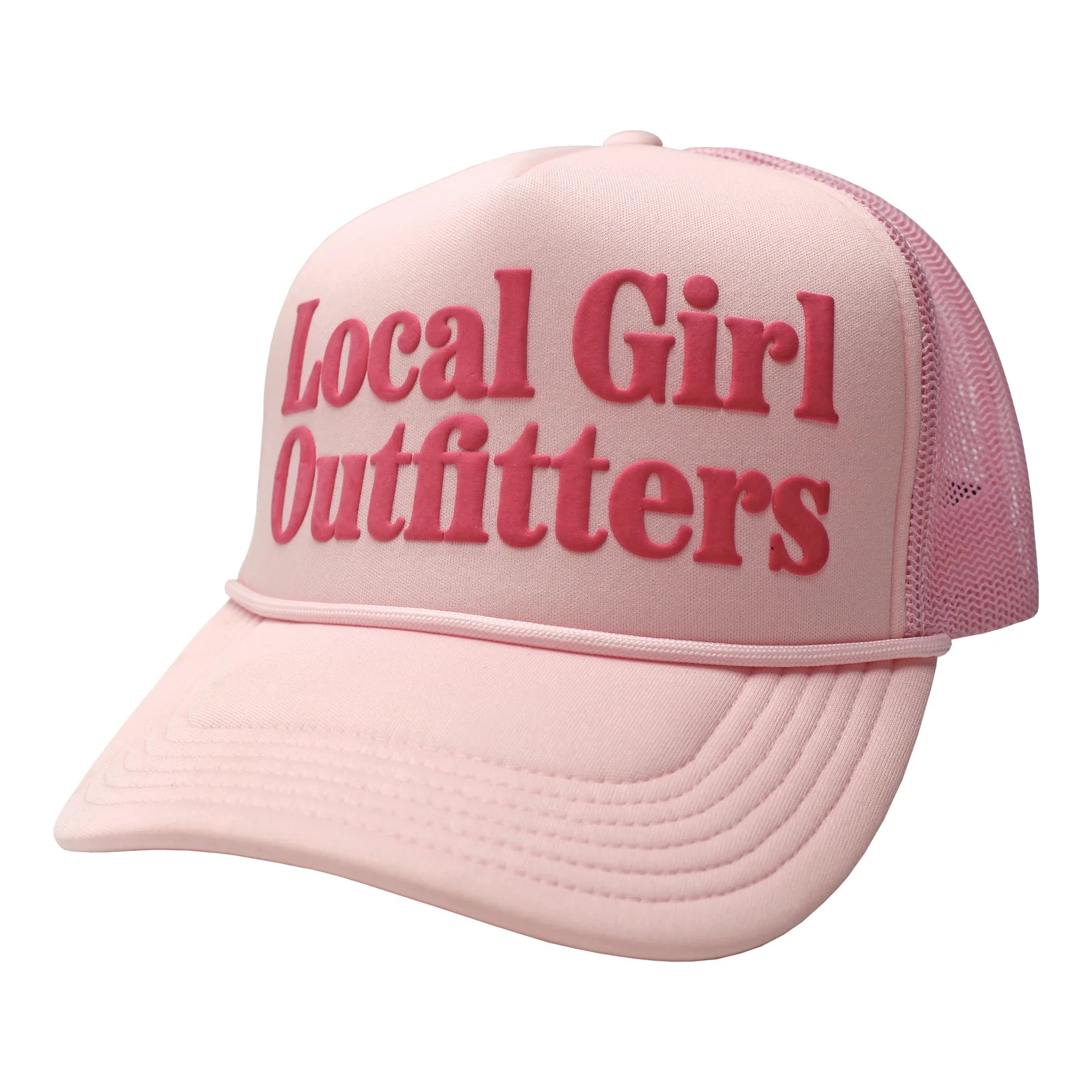 Local Girl Etna Foam Trucker Hats - Baby Pink
