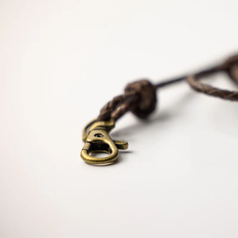 Rolling Thunder Leather Braided Lanyard