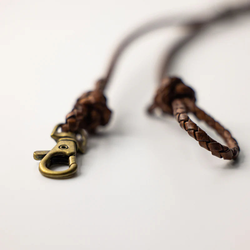 Rolling Thunder Leather Braided Lanyard