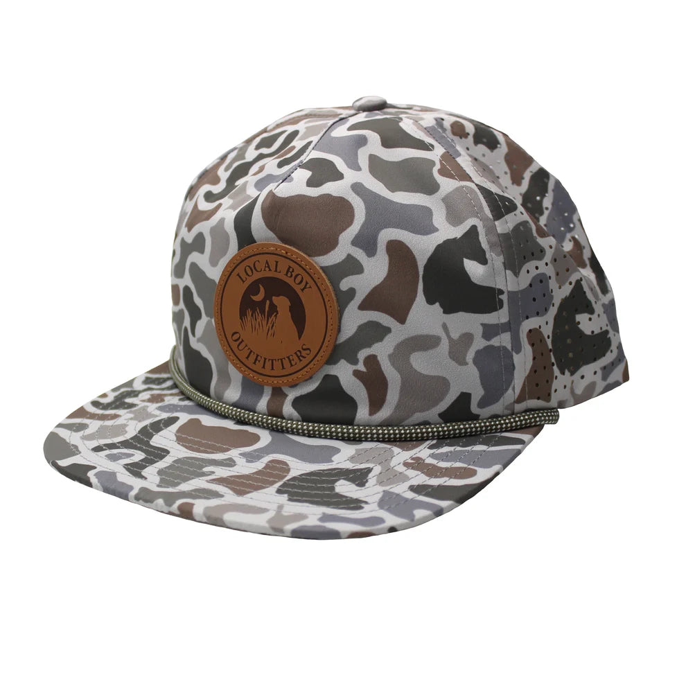 Local Boy Leather Patch Perforated Low Profile Rope Hat