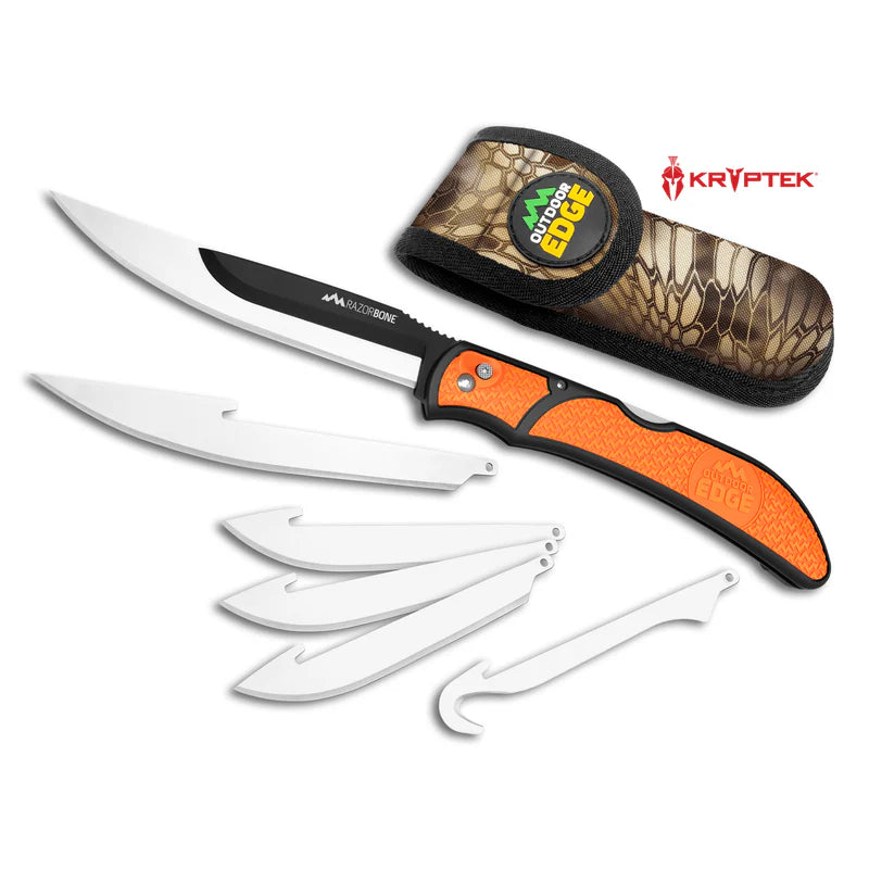 Outdoor Edge RazorBone 5.0" Folding Replaceable Blade Hunting Knife