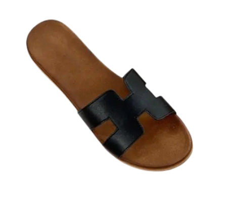 Cut-Out Design Upper Slip on Sandals
