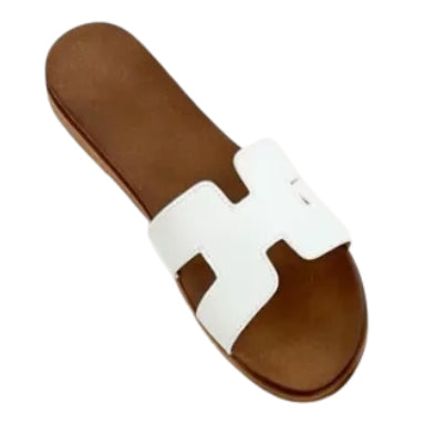 Cut-Out Design Upper Slip on Sandals