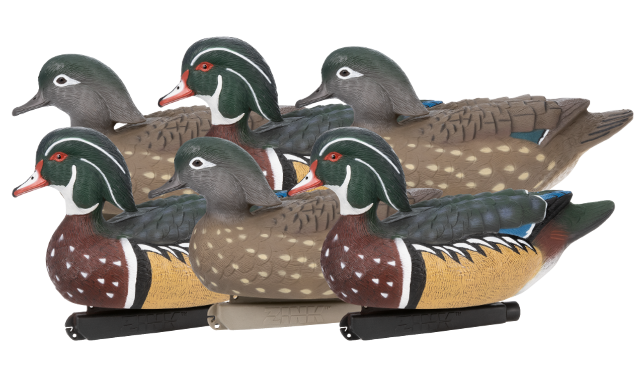 Zink Wood Duck Decoy 6pk
