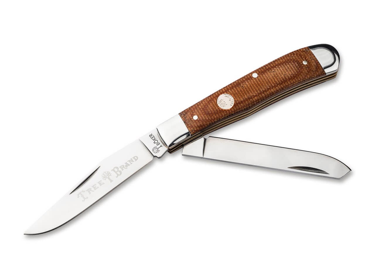 Boker Treebrand Trapper Canvas Micarta Brown Pocket Knife