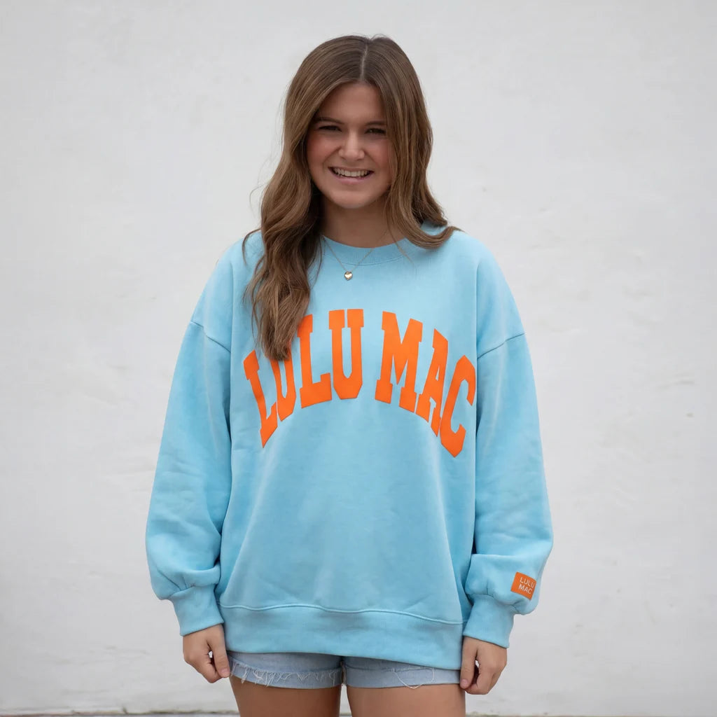 Lulu Mac Blue/Orange Puff Long Sleeves