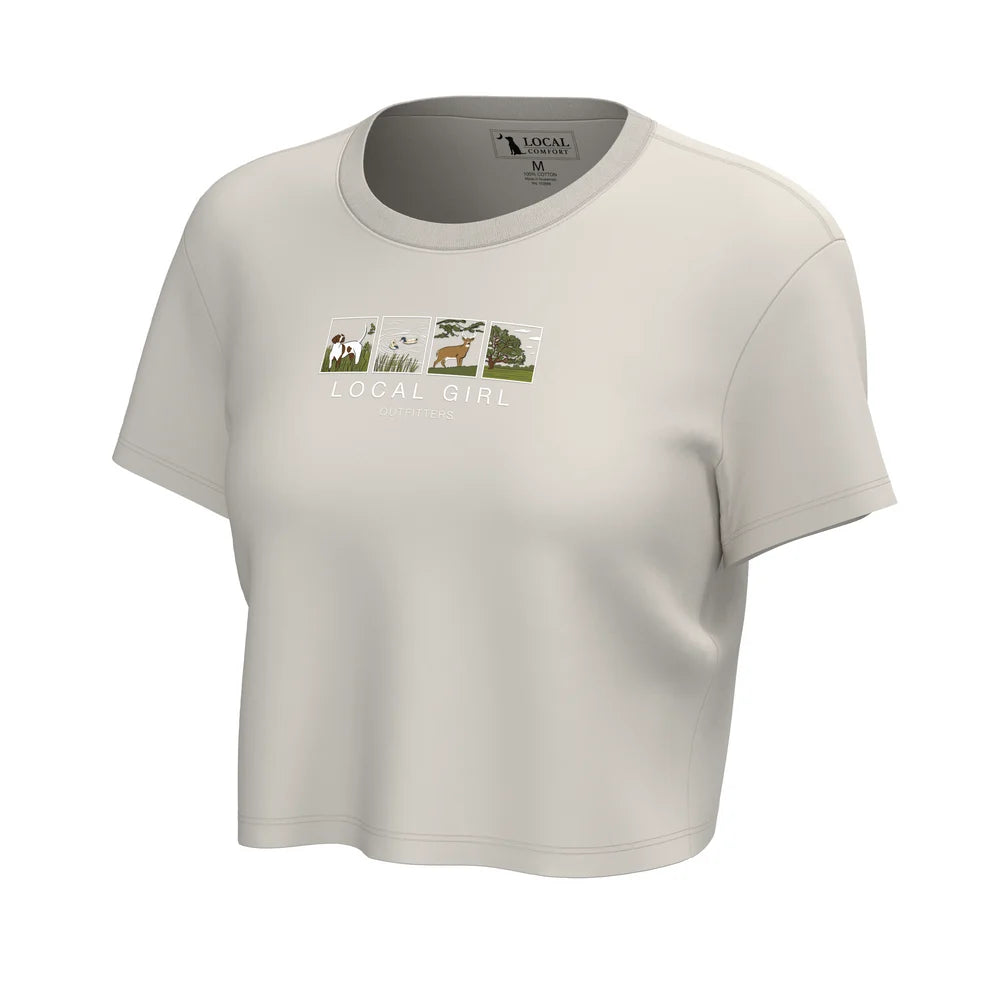 Local Girl In the Wild Graphic Crop Tshirt