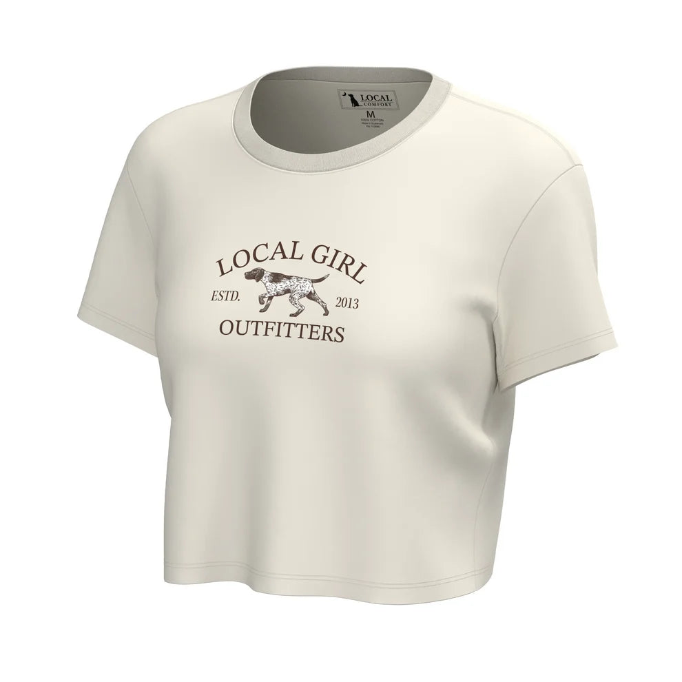 Local Girl Spotter Arch Graphic Crop Tshirt