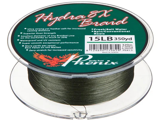 Phenix Hydra 8X Strand Braided Line - 350yds