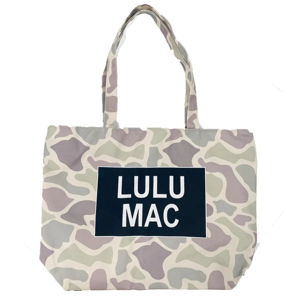 Lulu Mac Canvas Tote Bags - Light Camo