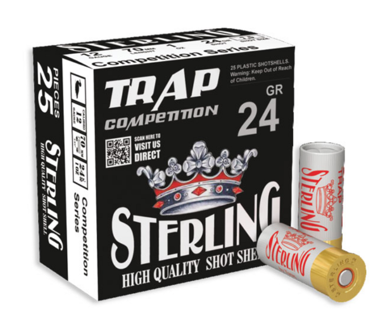 STERLING 12GA 2-3/4" #7.5 HI BRASS 25RD