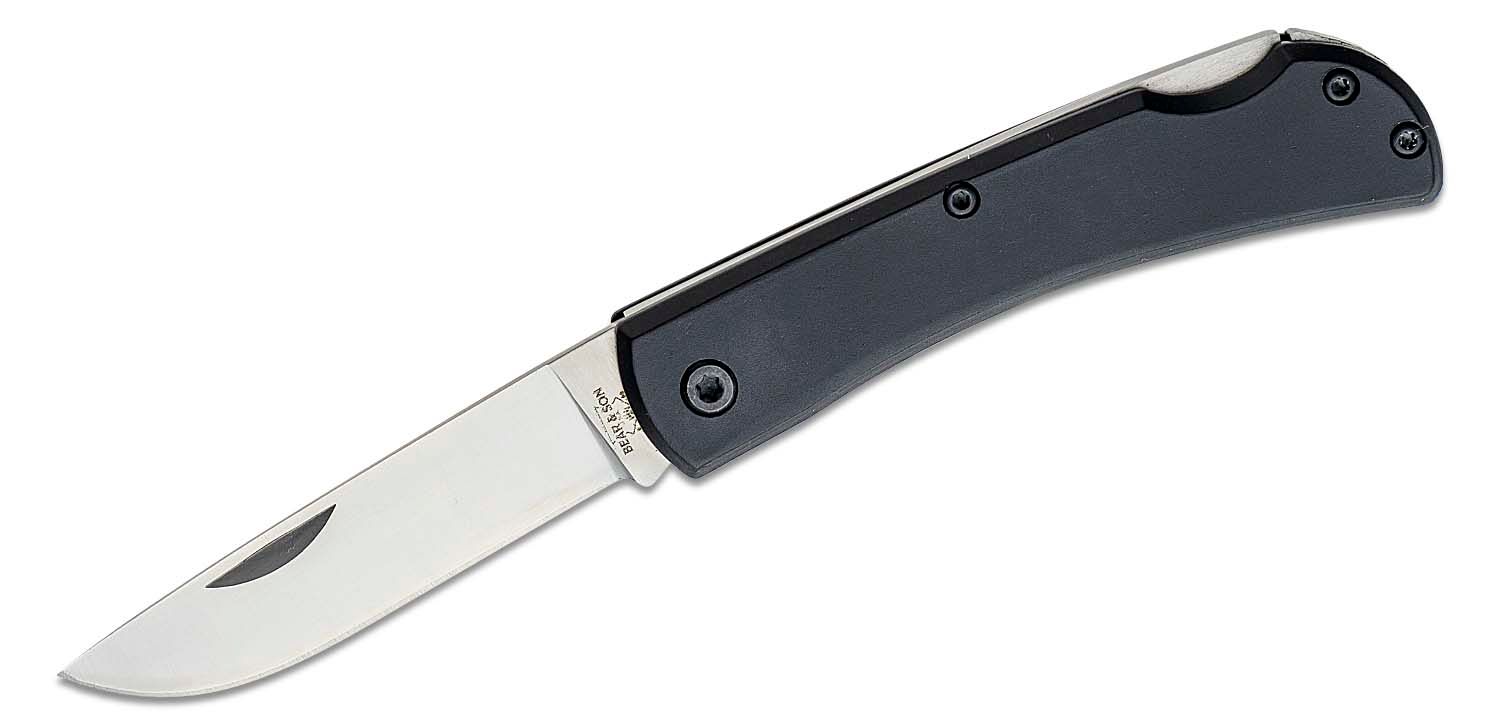 Bear & Son's 3 5/8" Black Aluminum Small Locking Farmhand w/Clip