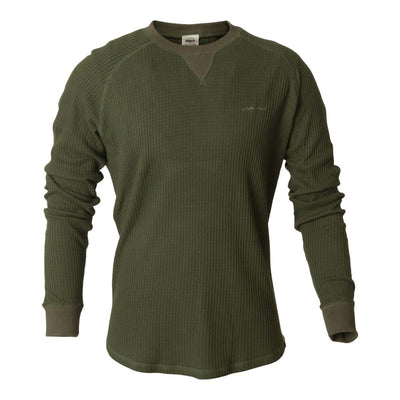 Banded Grey Cliff Waffle Long-Sleeve Top