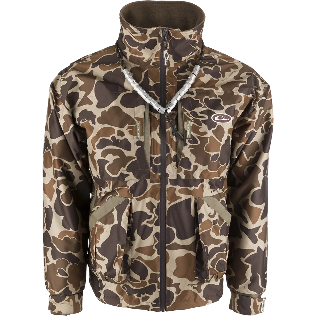 Drake MST Refuge 3.0 Fleece Lined Full Zip Old School Camo