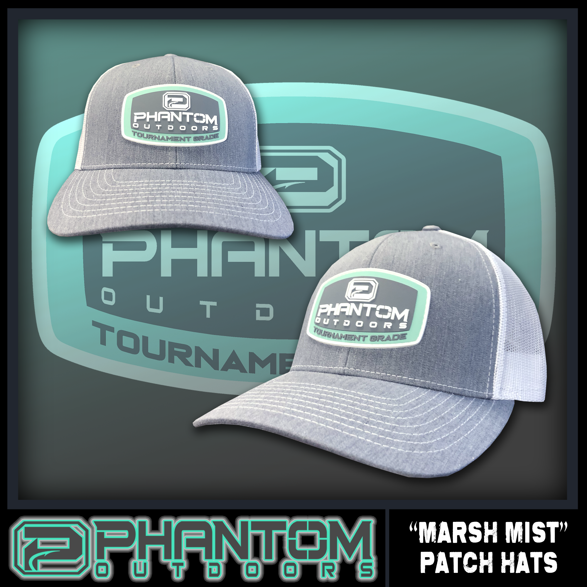 Phantom Outdoors "Marsh Mist" Rubber Patch Hat