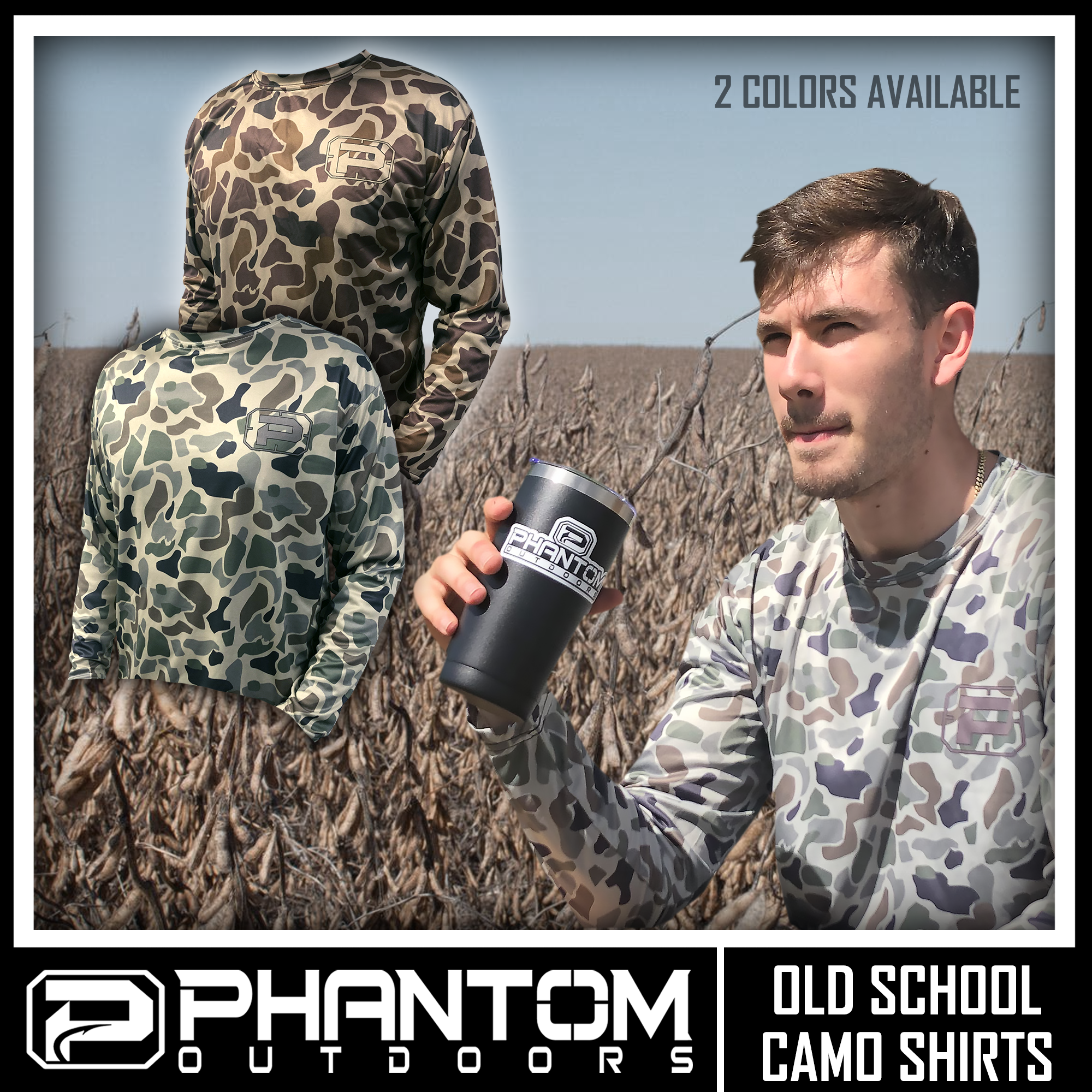 Phantom Outdoors Old School Camo Performance Shirts