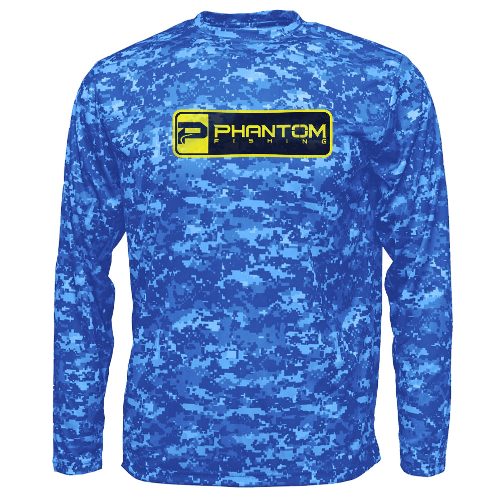 YOUTH DIGITAL CAMO LONG SLEEVE PERFORMANCE SHIRTS