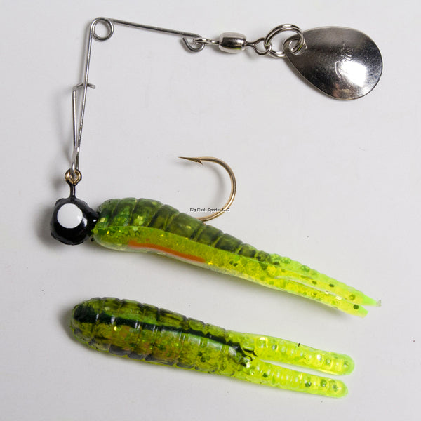 Betts 021ST-39N Spin Split Tail Lure 1 inch 1/32 oz Chartreuse
