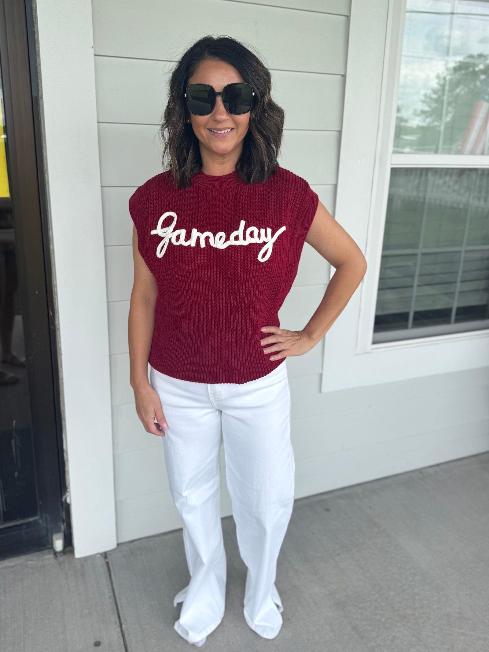 ‘Gameday’ Sweater Vest - Carolina Garnet