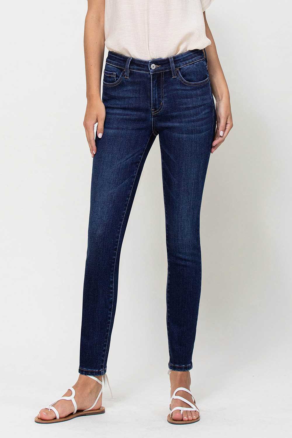 HIGH RISE ANKLE SKINNY JEANS